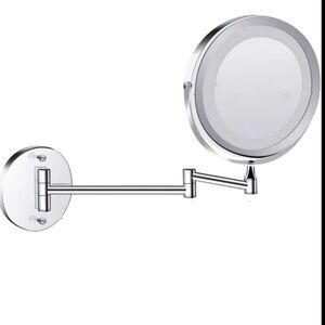 NEW Open Box 5X Folding Makeup Mirror 7”in Magnifying LED Lighted Vanity Mirror
